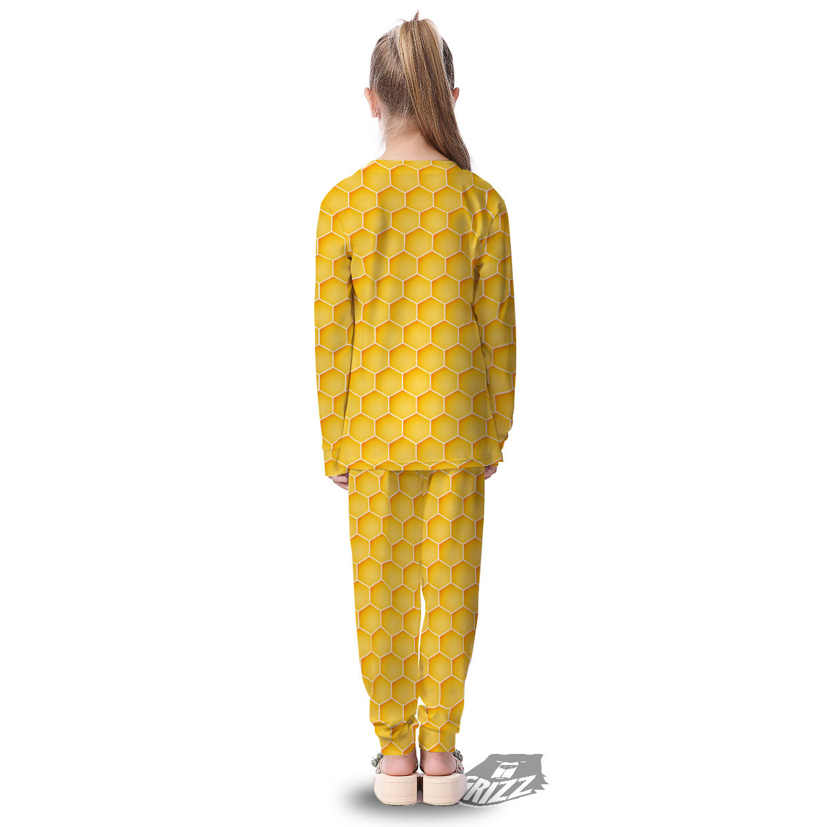 Hive Honey Bee Print Pattern Kid's Pajamas-grizzshop