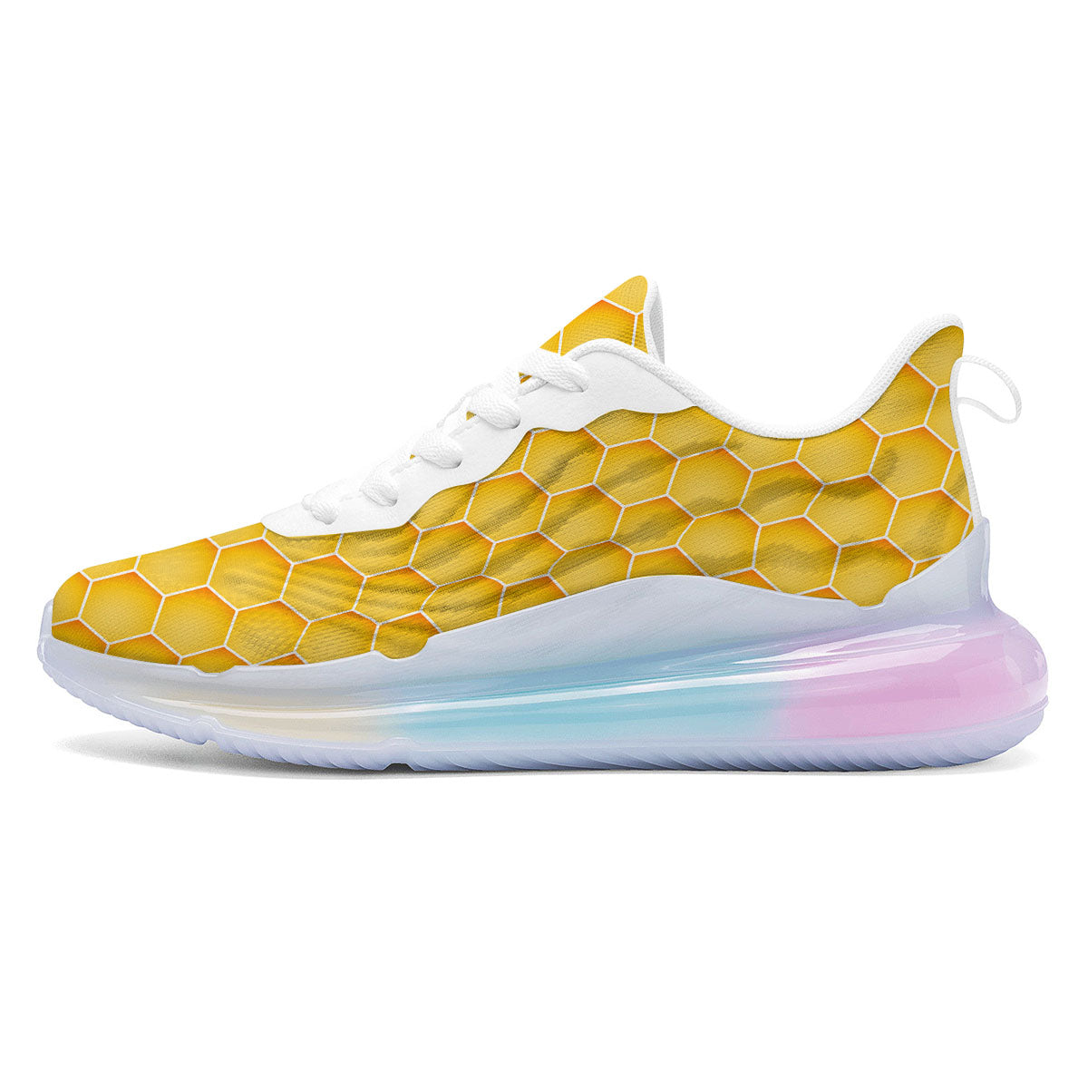 Hive Honey Bee Print Pattern Running Sneakers-grizzshop