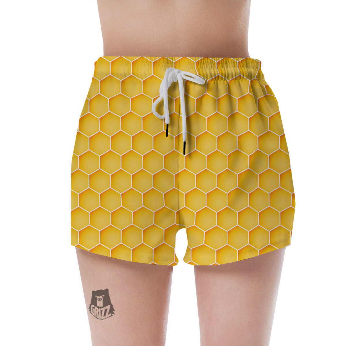 Hive Honey Bee Print Pattern Women's Shorts-grizzshop