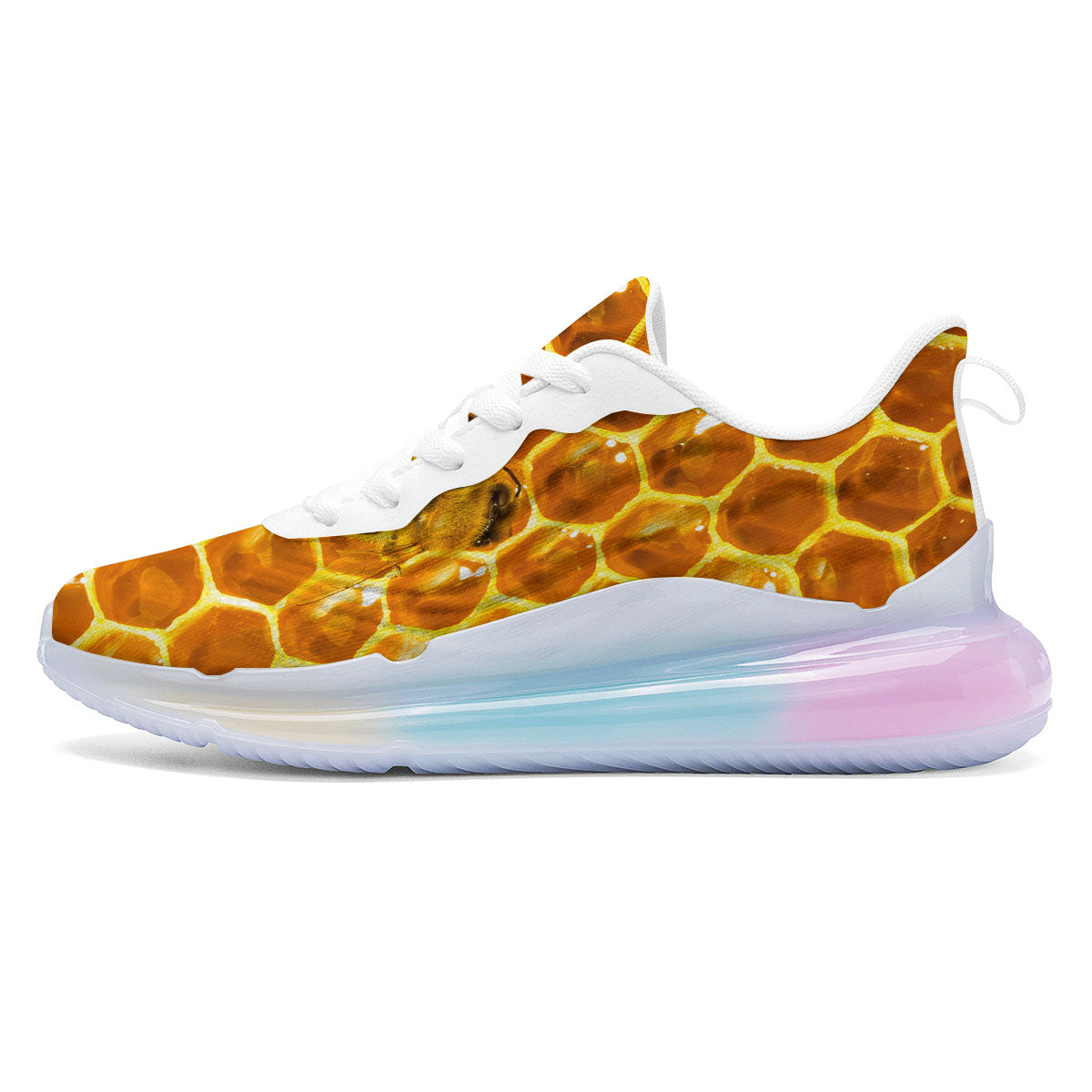 Hive Honey Bee Print Running Sneakers-grizzshop