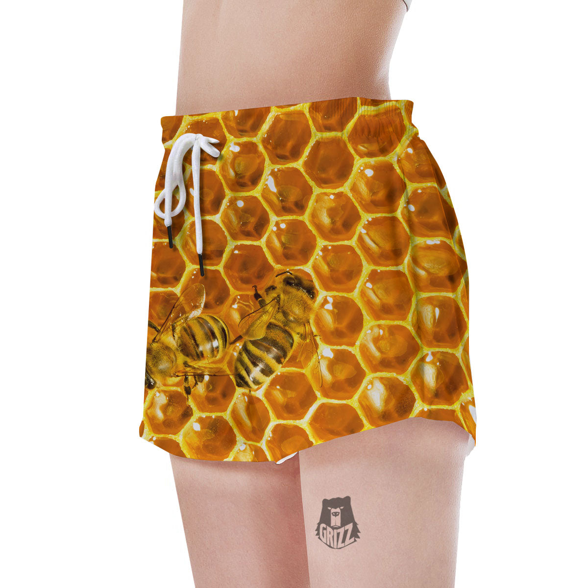 Hive Honey Bee Print Women's Shorts-grizzshop