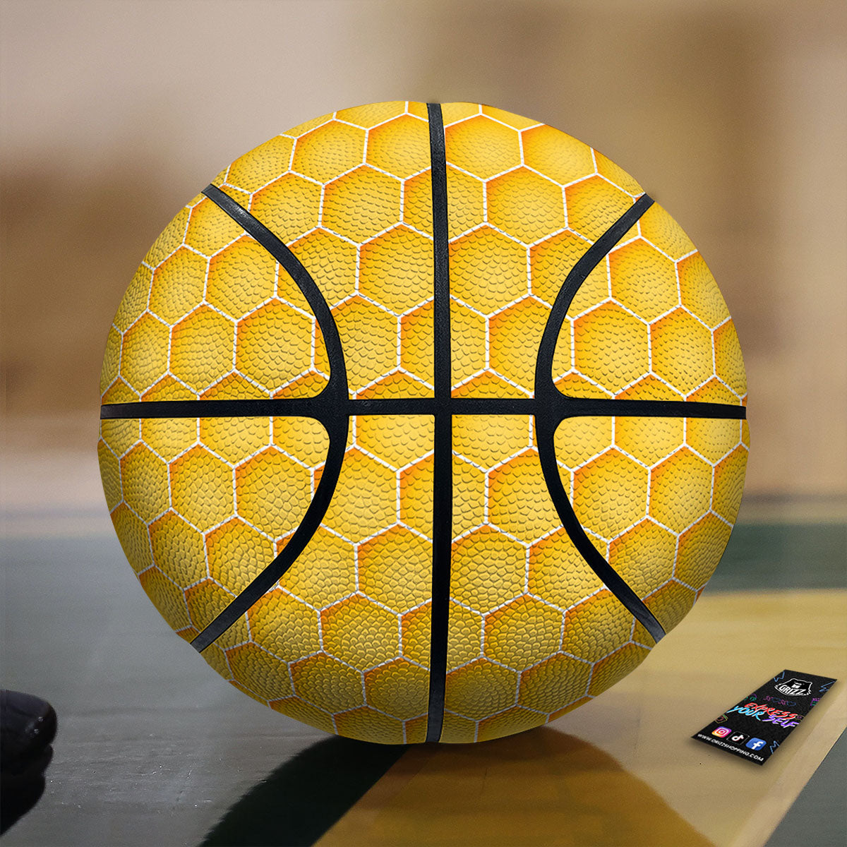 Hive Honey Bee Print Pattern Basketball