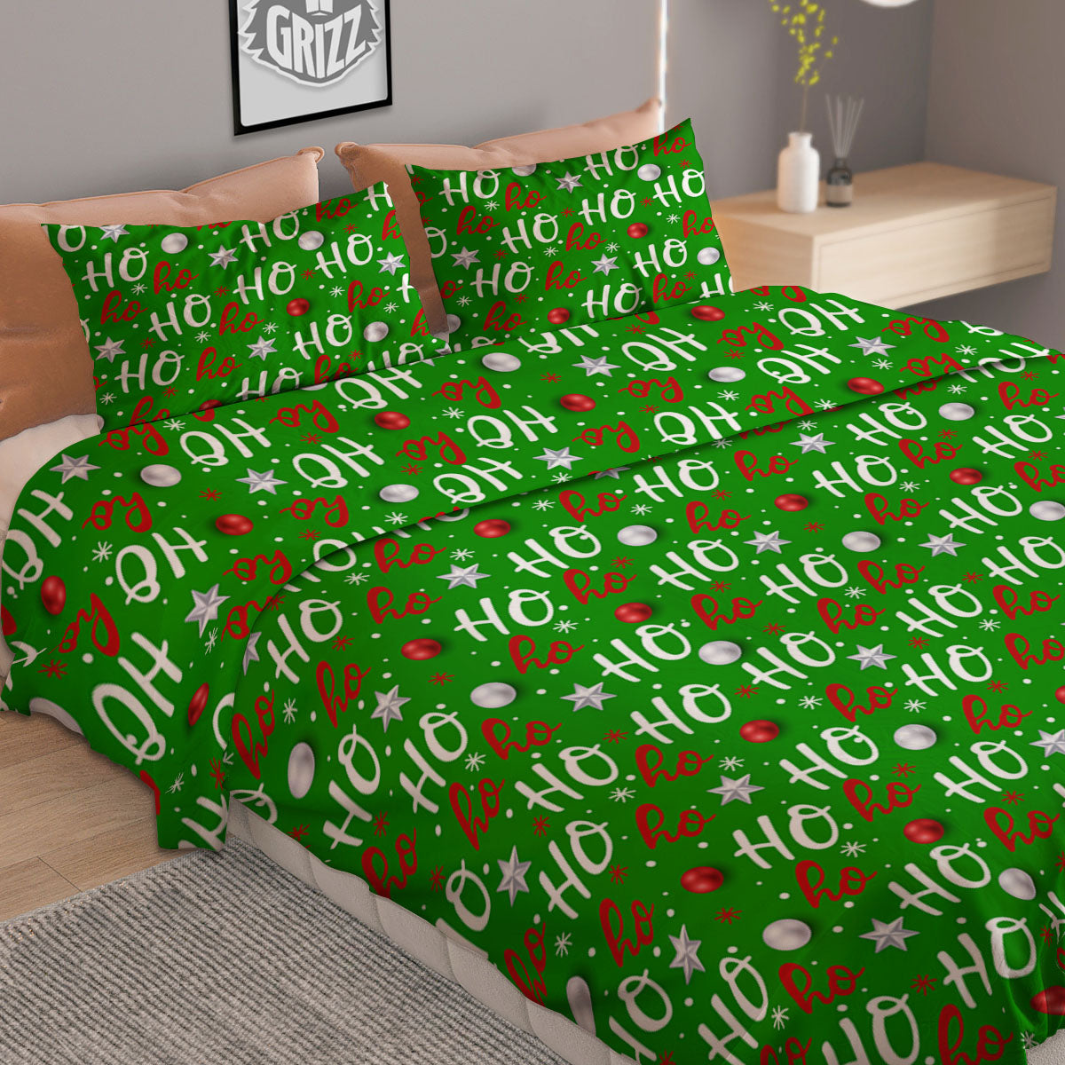 Gold Heart Glitter Print Pattern Duvet Cover Bedding Set