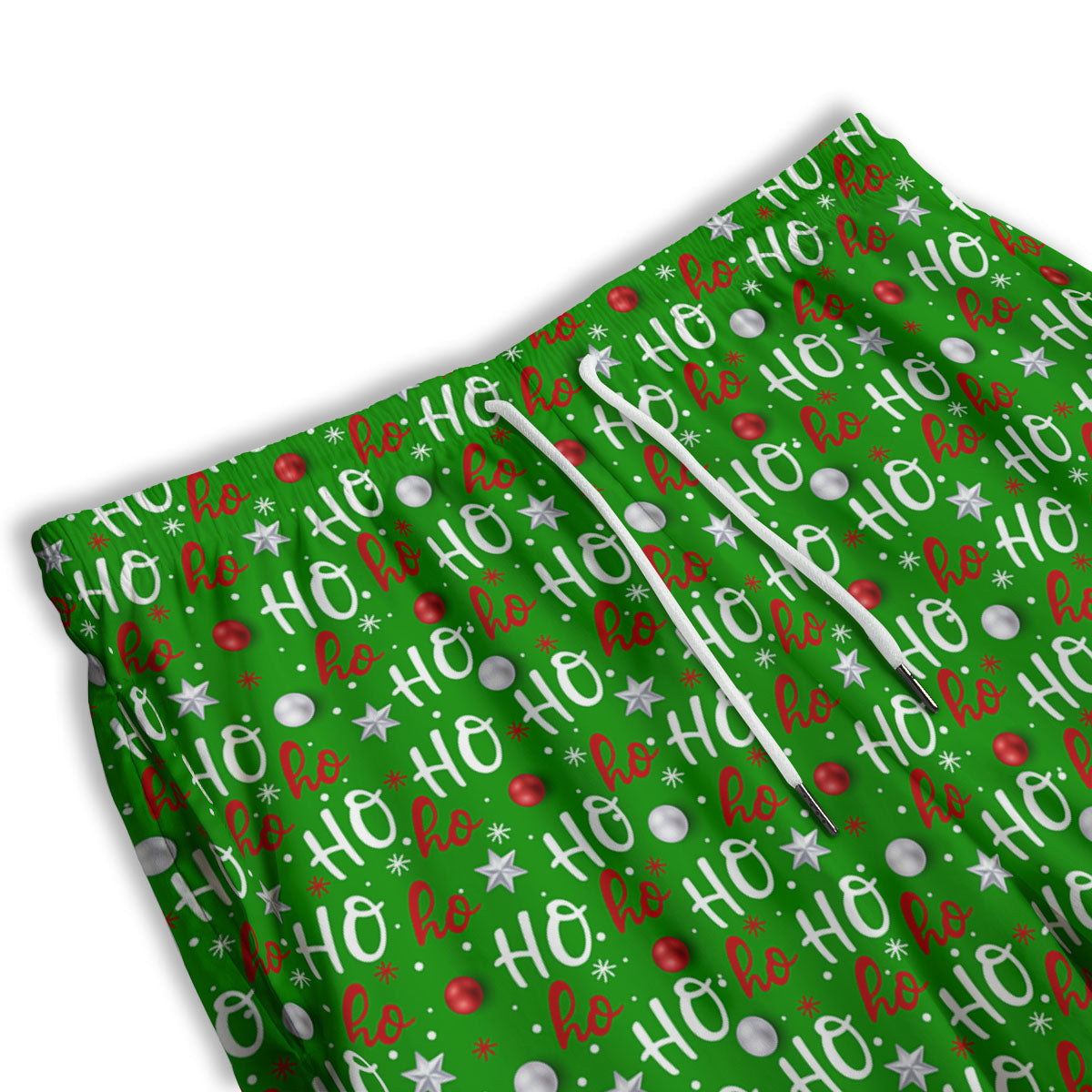 Ho Ho Christmas Santa Print Pattern Men's Athletic Shorts