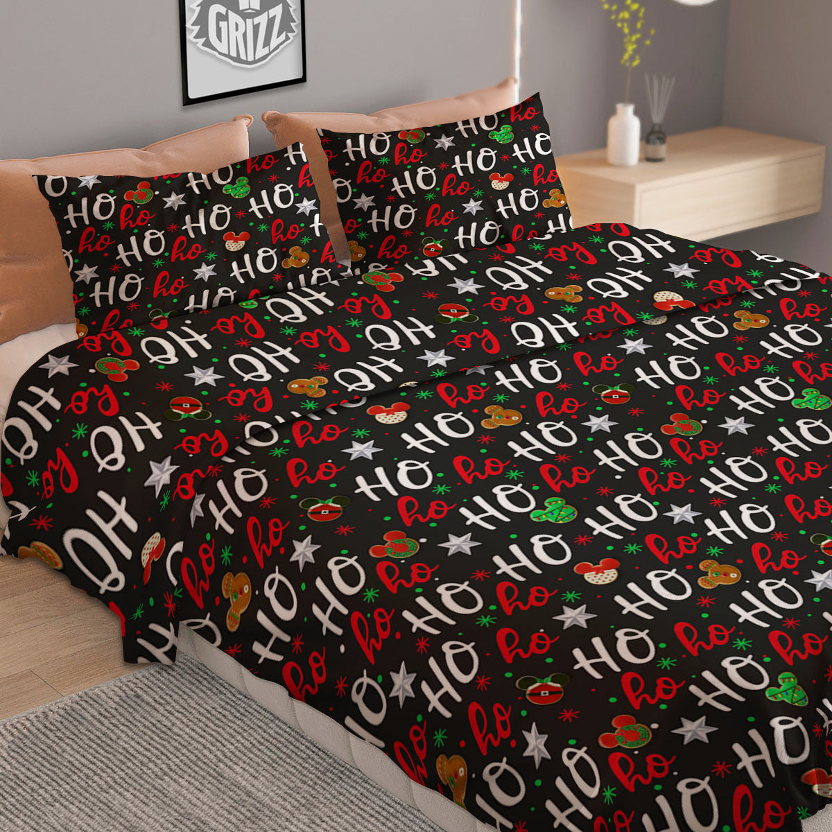Golden Cat Tartan Print Pattern Duvet Cover Bedding Set