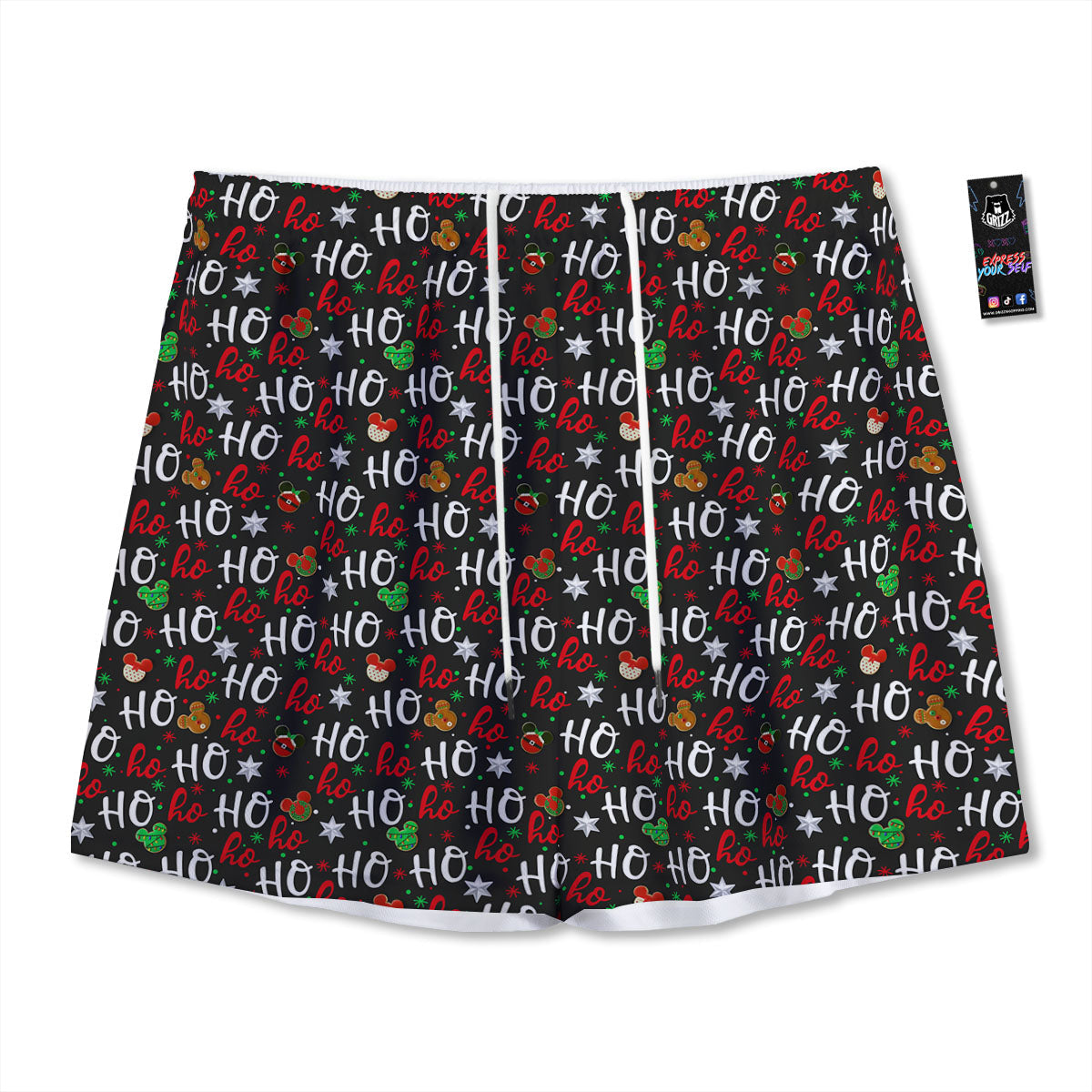 Golden Cat Tartan Print Pattern Mesh Shorts