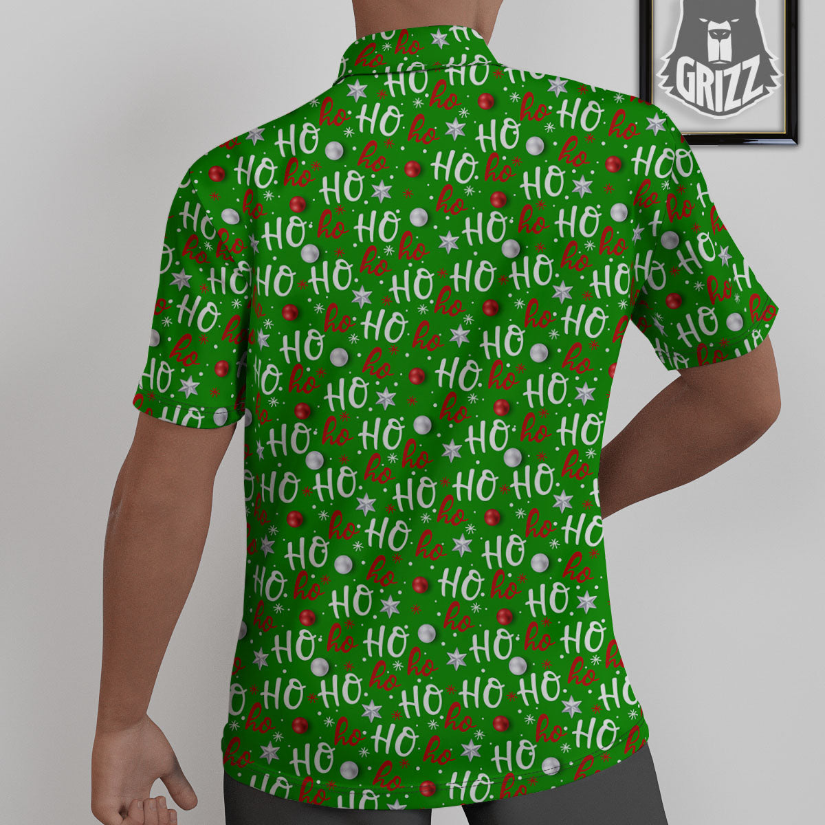 Ho Ho Christmas Santa Print Pattern Untucked Shirts-grizzshop