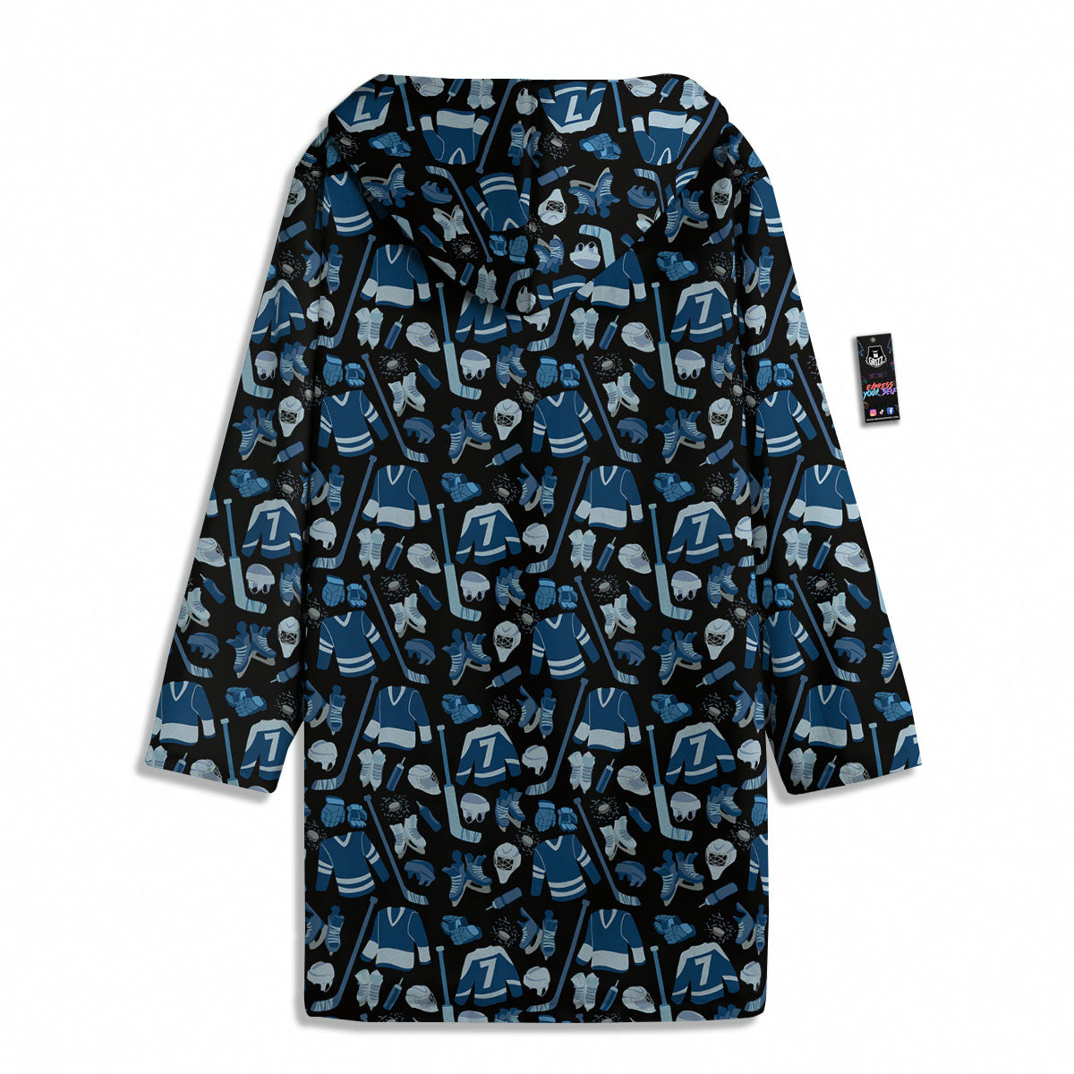 Hockey Equipment Print Pattern Men's Windbreaker Jacket-grizzshop