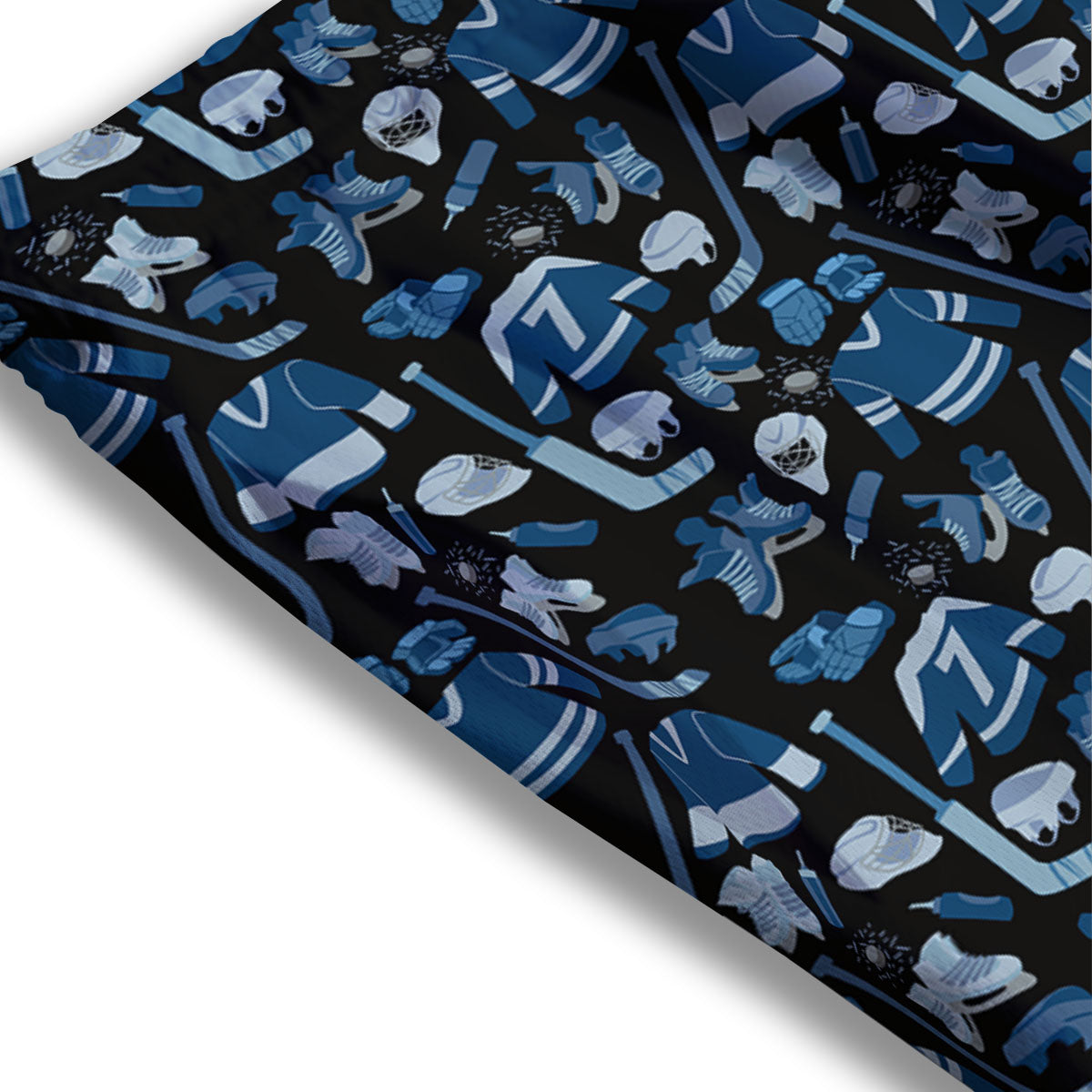 Hockey Equipment Print Pattern Mesh Shorts