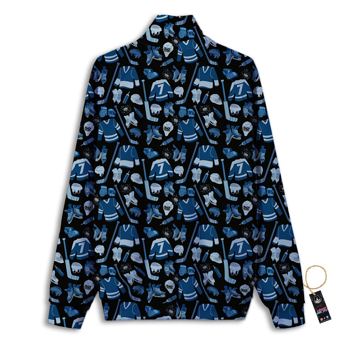 Hockey Equipment Print Pattern Track Jacket-grizzshop
