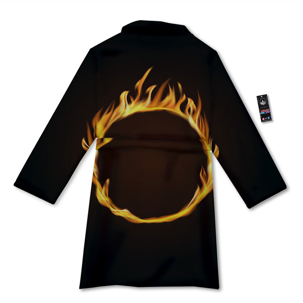 Hole Burning Print Bathrobe-grizzshop