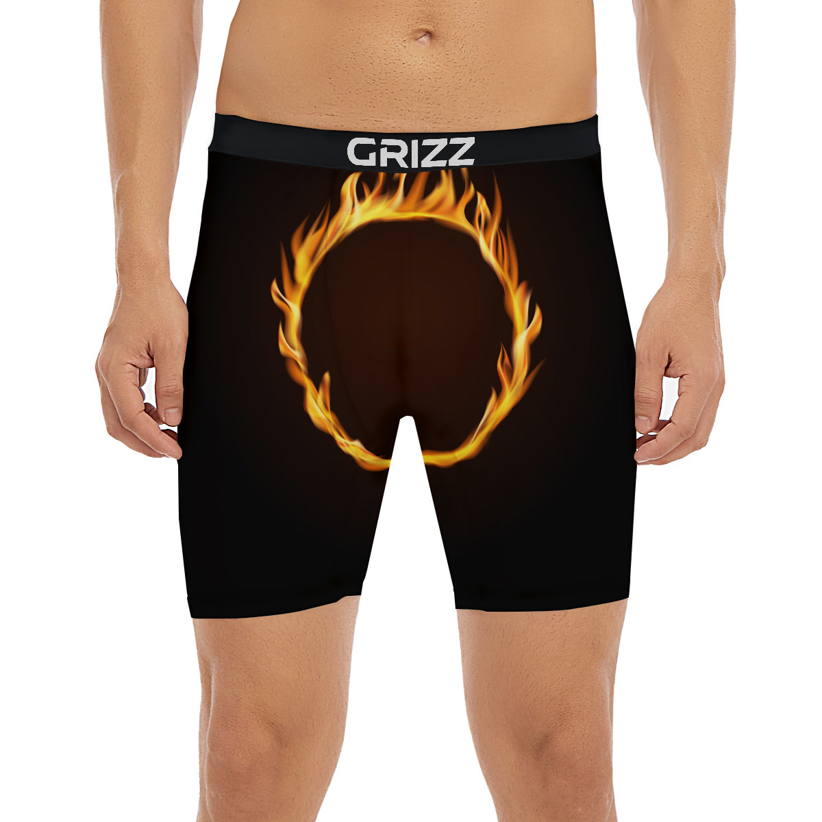 Hole Burning Print Boxer Briefs-grizzshop
