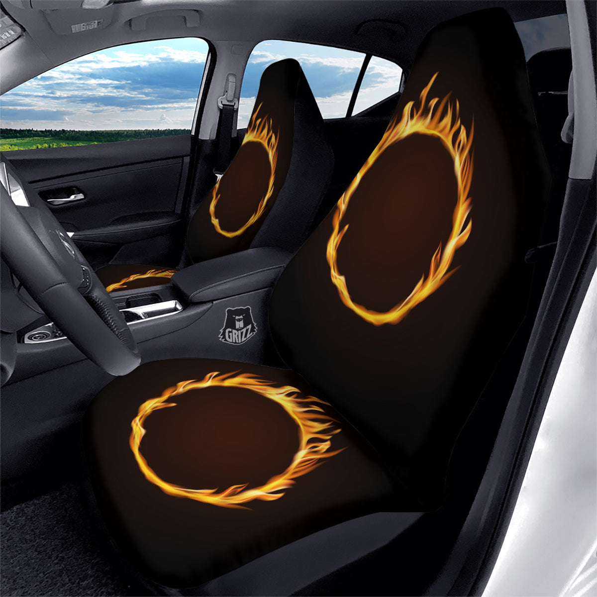 Hole Burning Print Car Seat Covers-grizzshop