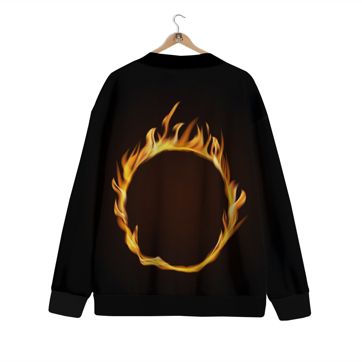 Hole Burning Print Cardigan-grizzshop