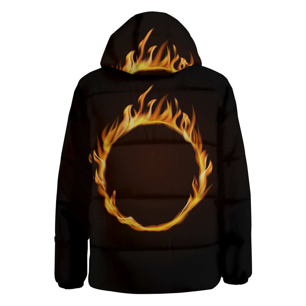 Hole Burning Print Down Jacket-grizzshop