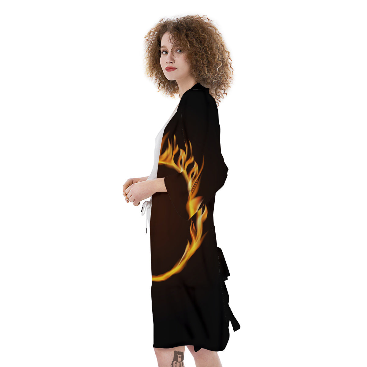 Hole Burning Print Kimono-grizzshop