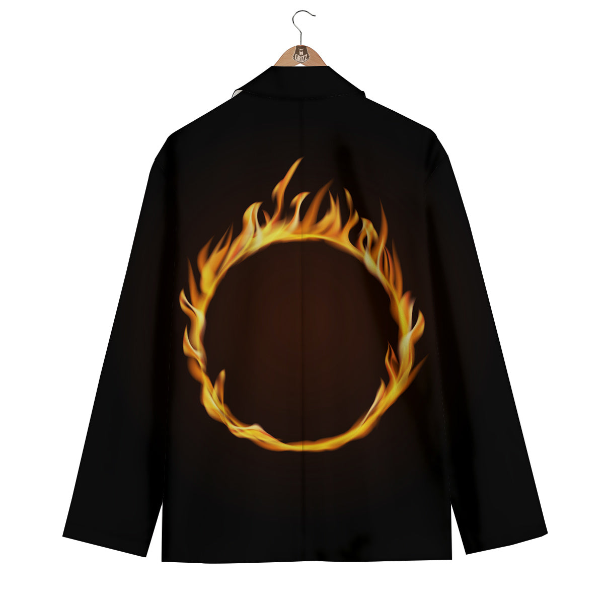 Hole Burning Print Men's Blazer-grizzshop