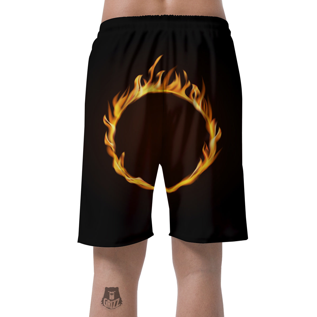 Hole Burning Print Men's Shorts-grizzshop