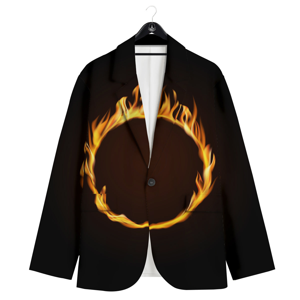 Hole Burning Print Men's Sport Coat-grizzshop