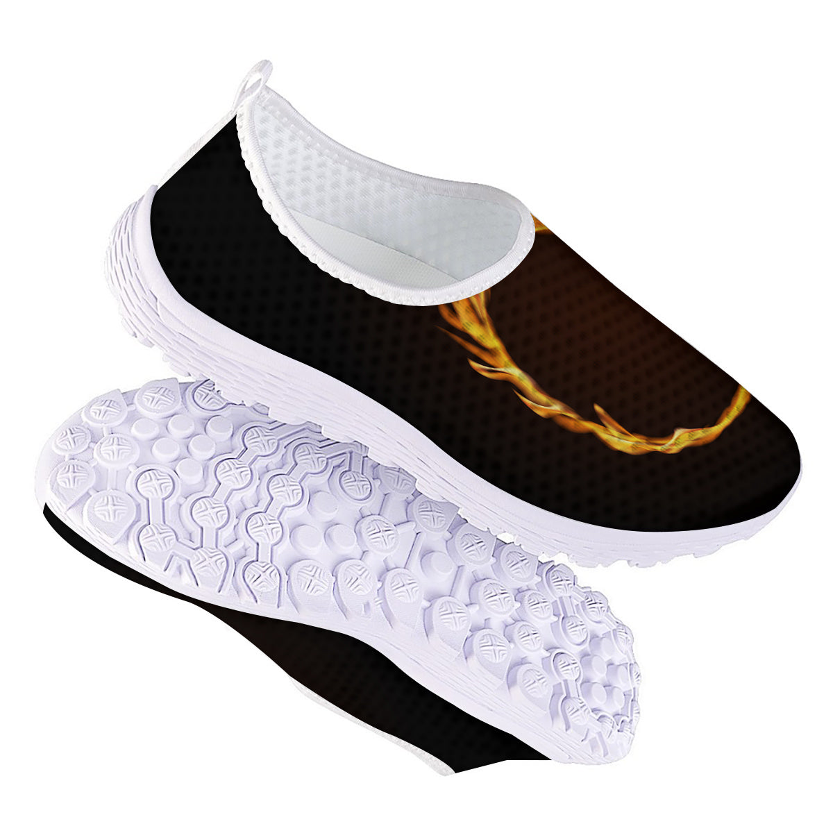 Hole Burning Print Nurse Shoes-grizzshop
