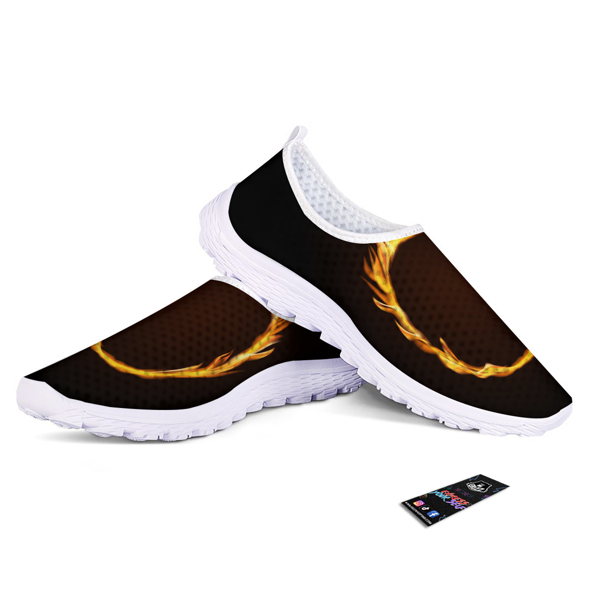 Hole Burning Print Nurse Shoes-grizzshop