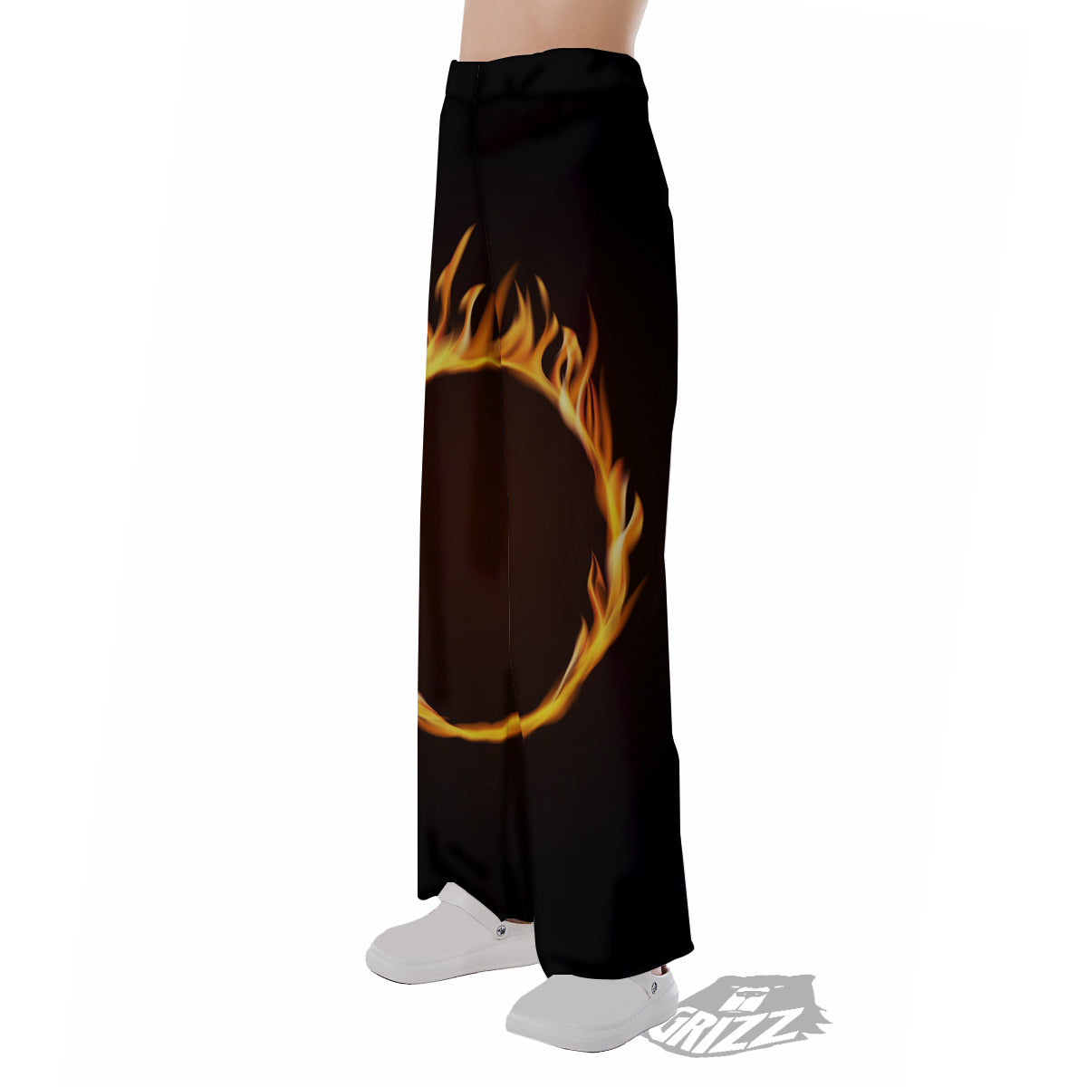 Hole Burning Print Pajama Pants-grizzshop