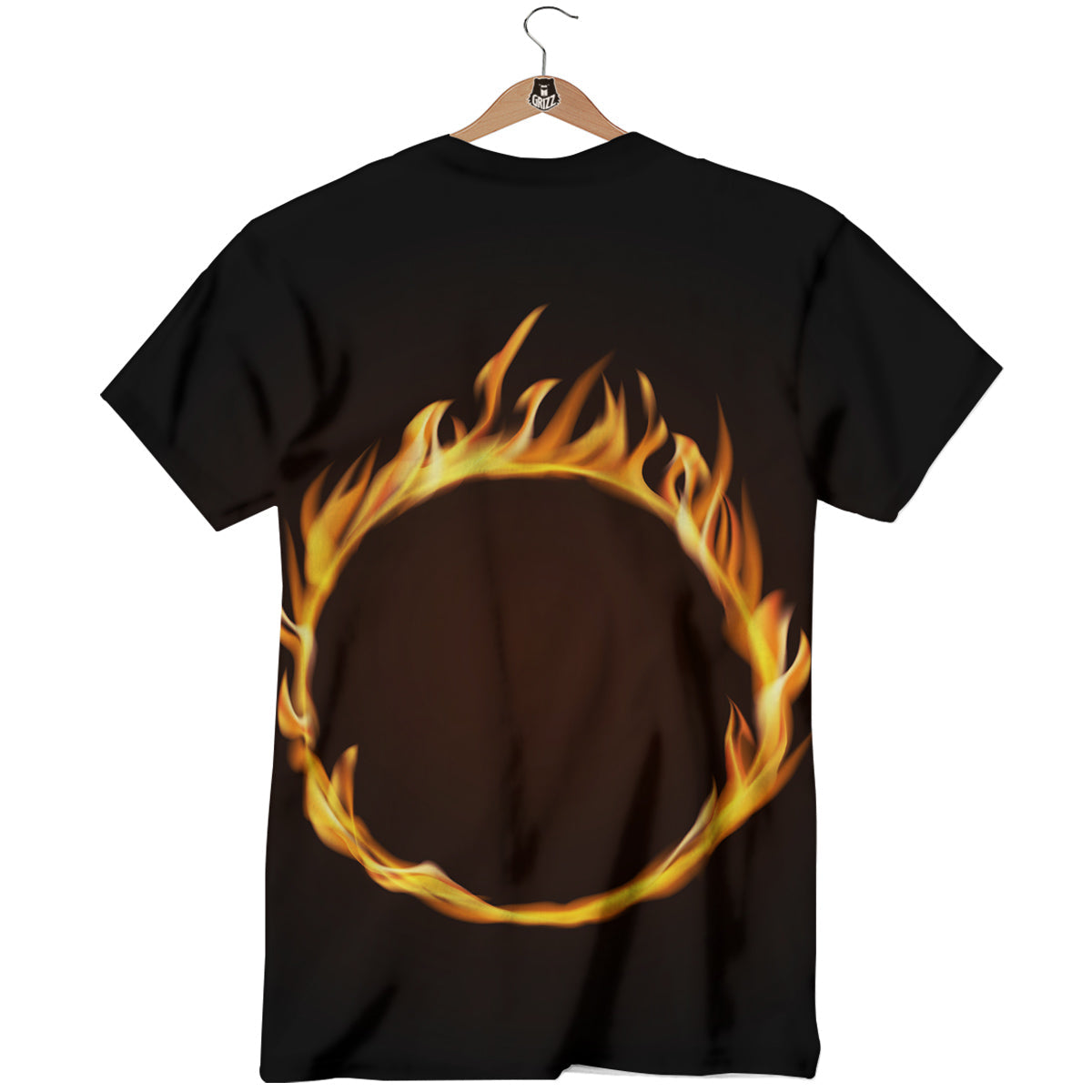 Hole Burning Print T-Shirt-grizzshop