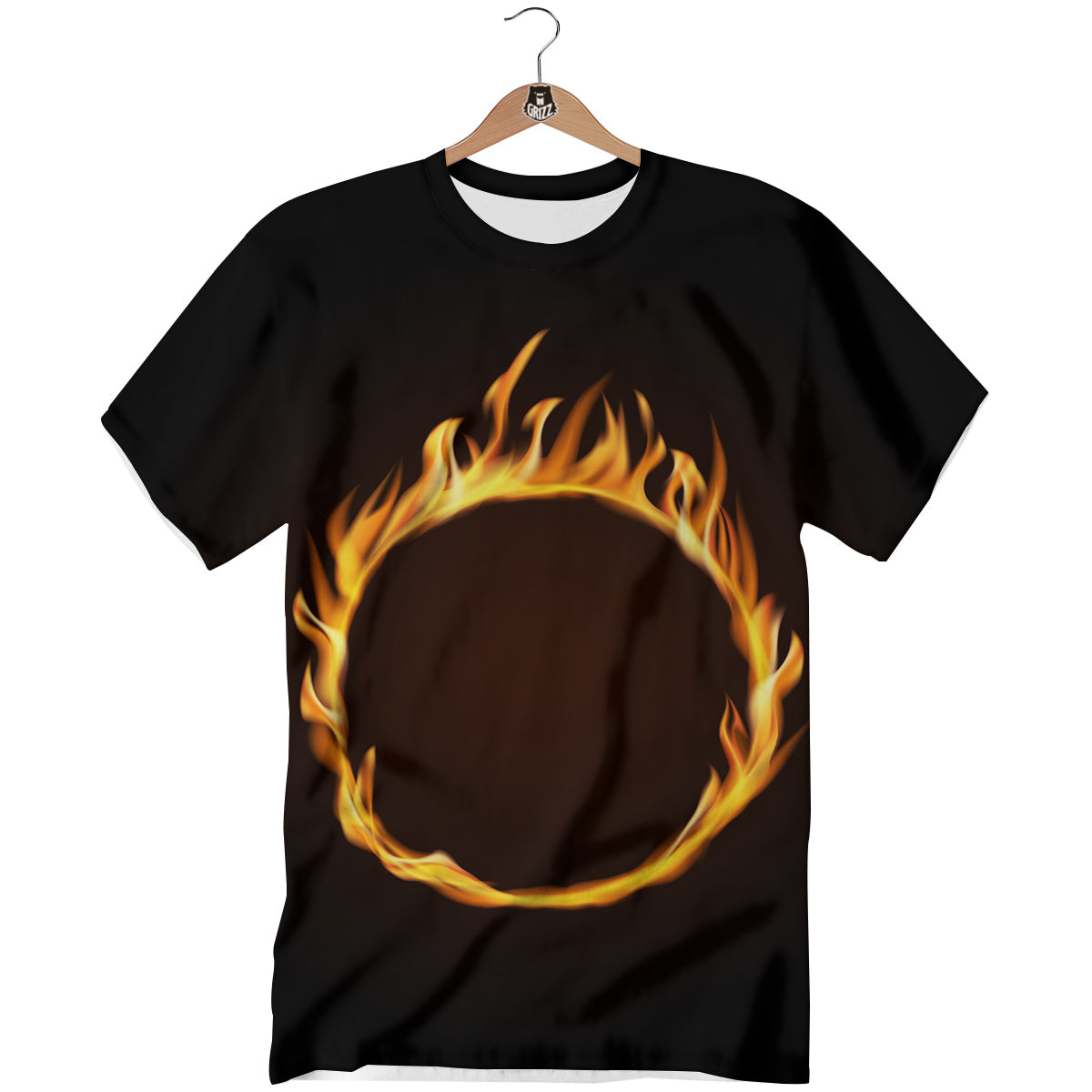 Hole Burning Print T-Shirt-grizzshop