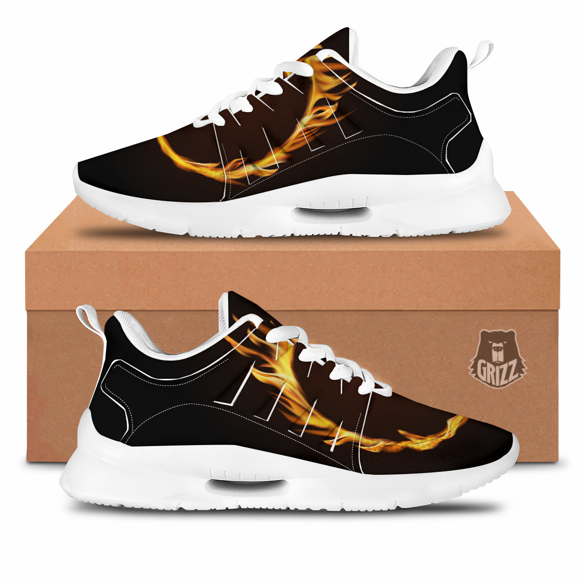 Hole Burning Print Tennis Shoes-grizzshop