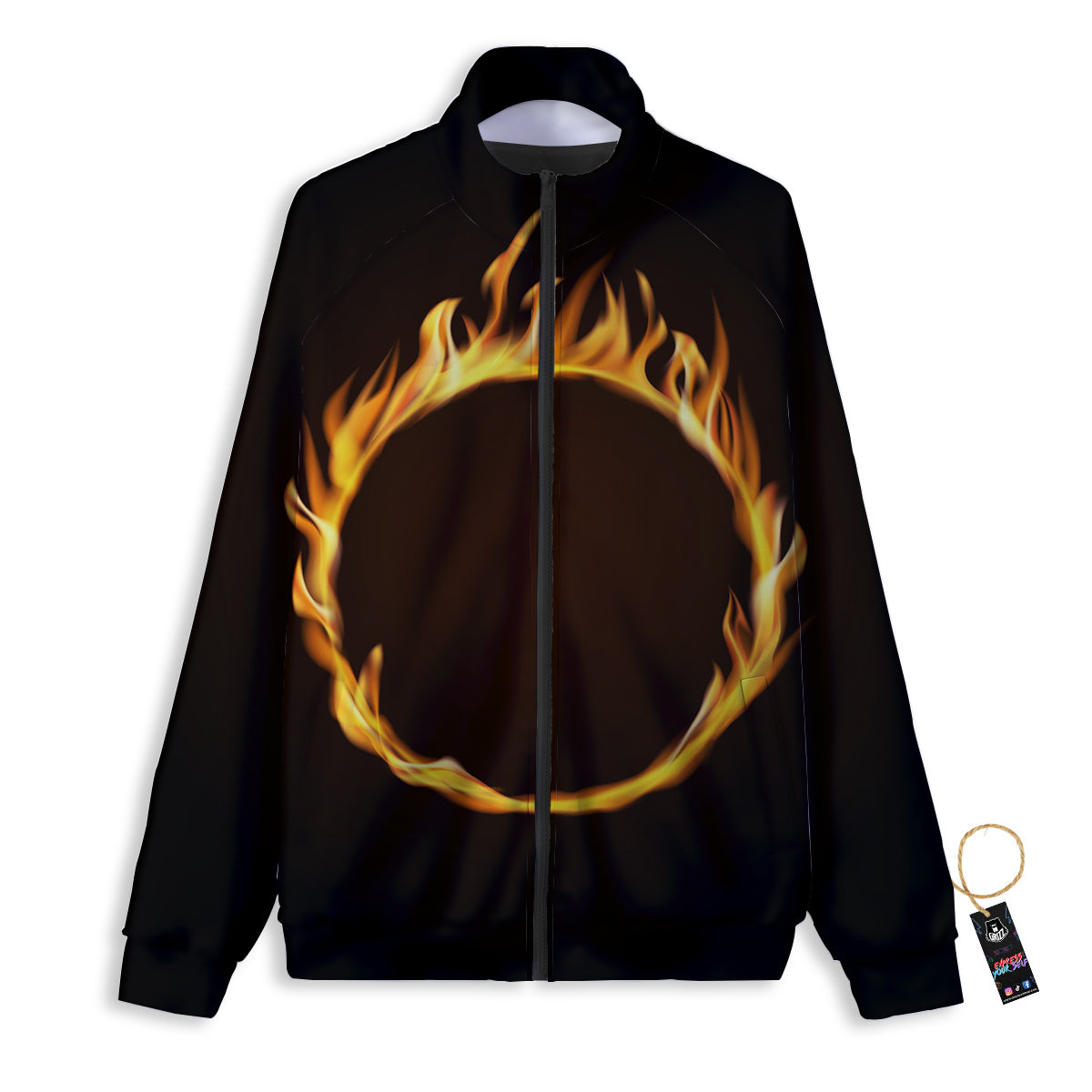 Hole Burning Print Track Jacket-grizzshop