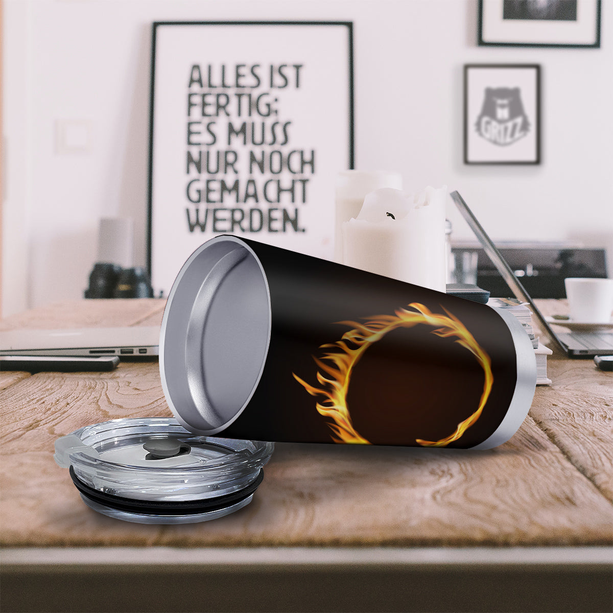 Hole Burning Print Tumbler-grizzshop
