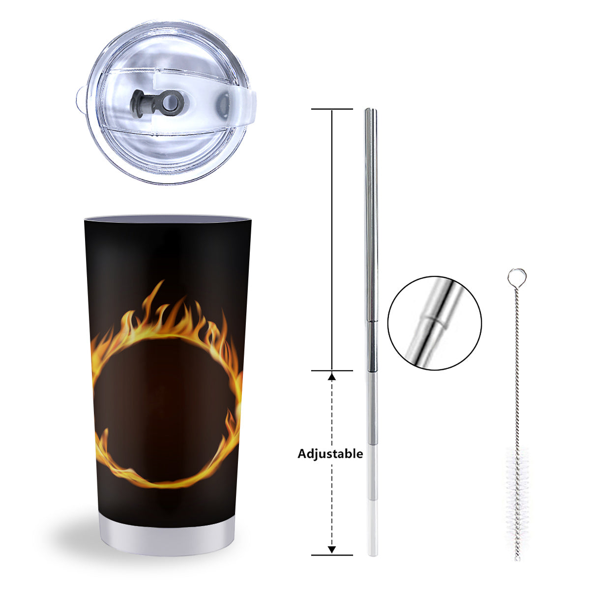 Hole Burning Print Tumbler-grizzshop