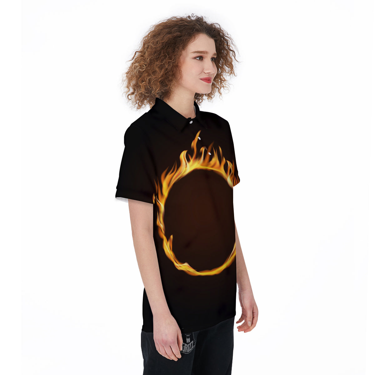 Hole Burning Print Women's Golf Shirts-grizzshop