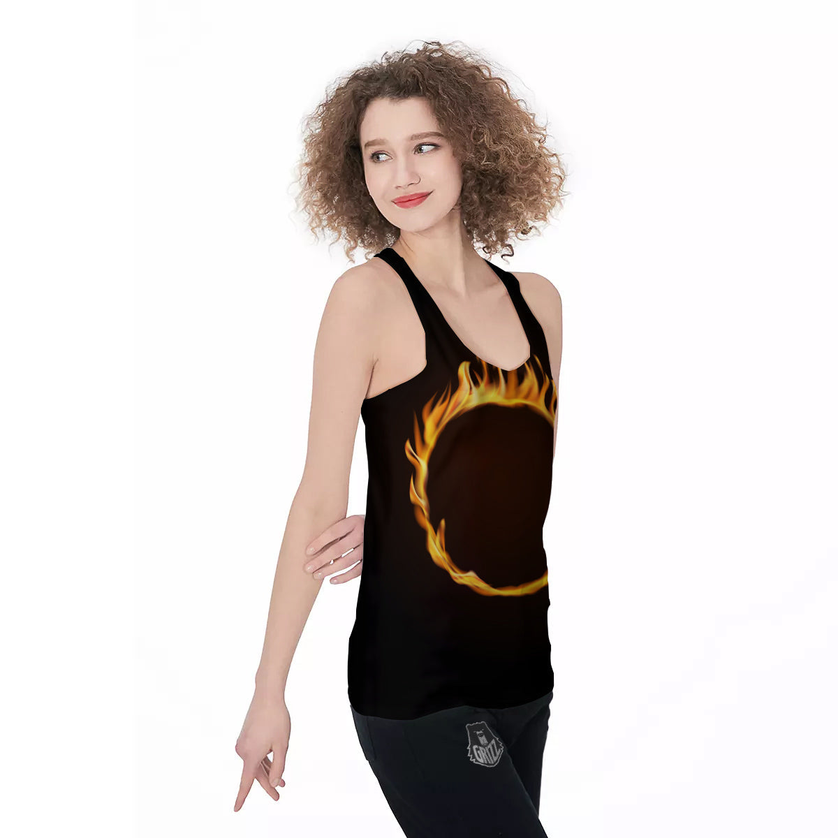 Hole Burning Print Women's Racerback Tank Top-grizzshop