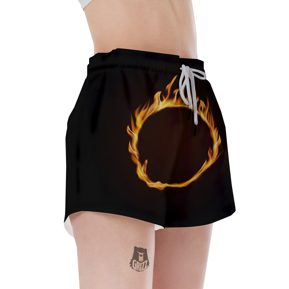 Hole Burning Print Women's Shorts-grizzshop