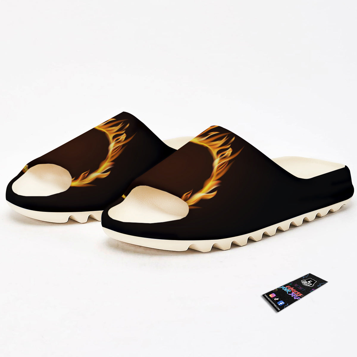 Hole Burning Print Sandals-grizzshop