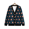 Holiday Christmas Cup Print Pattern Cardigan-grizzshop