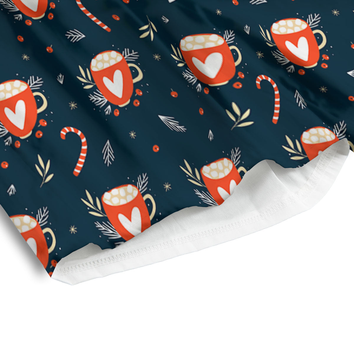 Holiday Christmas Cup Print Pattern Men's Athletic Shorts
