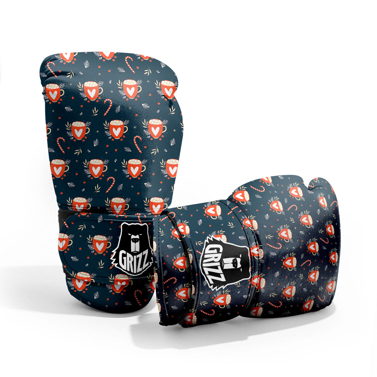 Holiday Christmas Cup Print Pattern Pro Boxing Glove