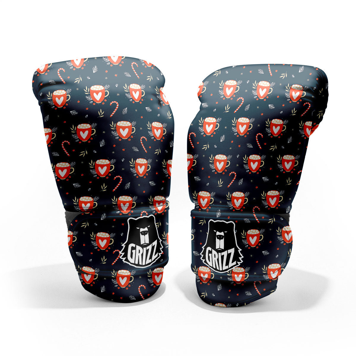 Holiday Christmas Cup Print Pattern Pro Boxing Glove
