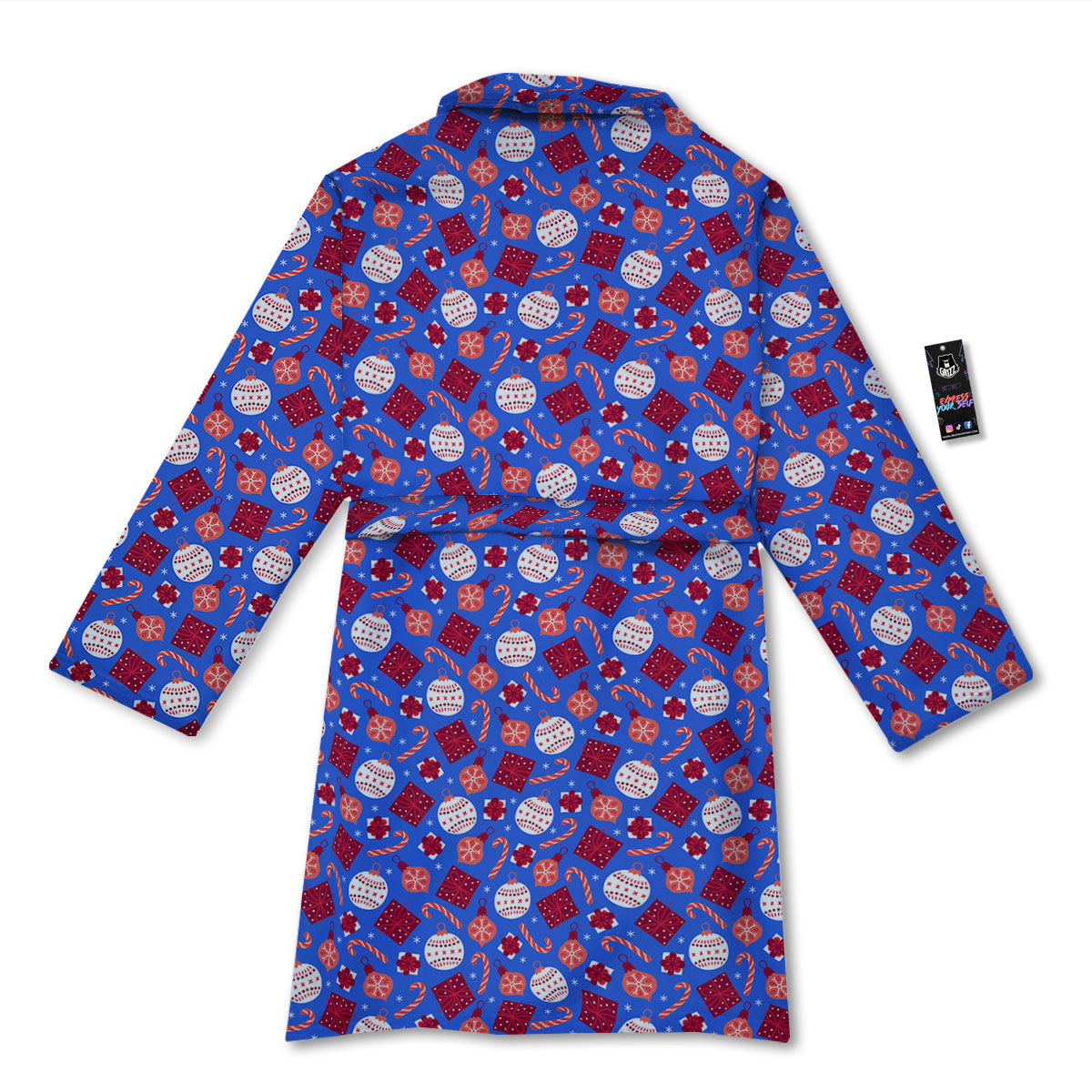 Holiday Elements Christmas Print Pattern Bathrobe-grizzshop