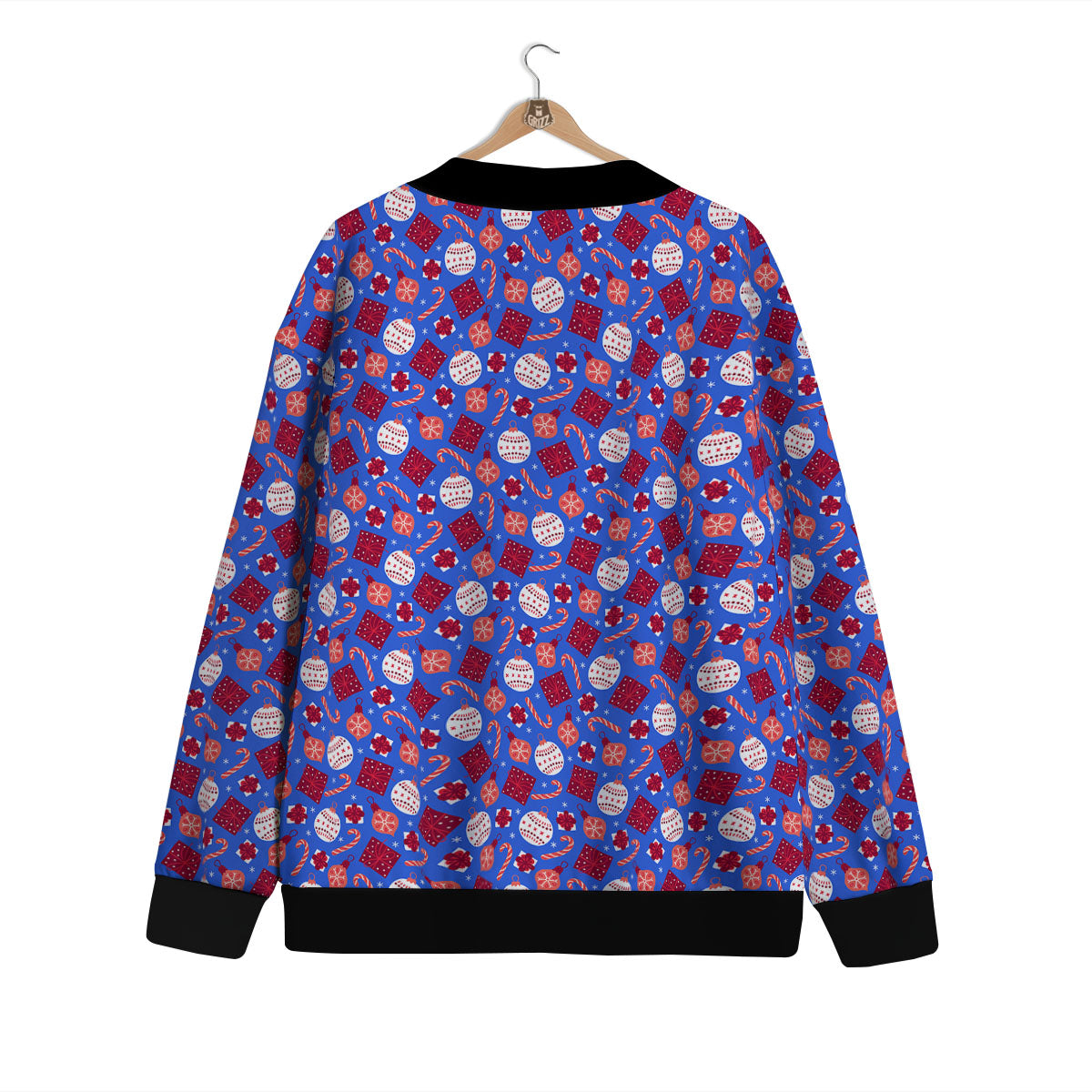 Holiday Elements Christmas Print Pattern Cardigan-grizzshop