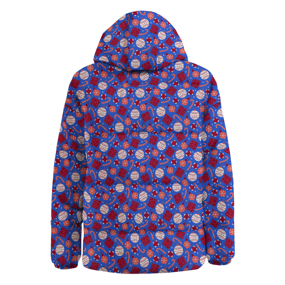 Holiday Elements Christmas Print Pattern Down Jacket-grizzshop