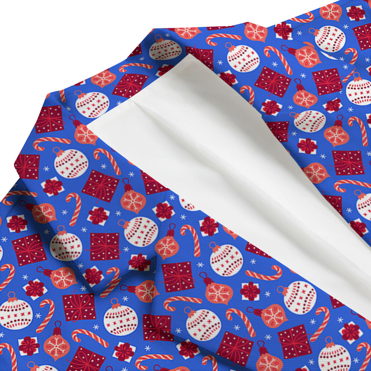Holiday Elements Christmas Print Pattern Men's Blazer-grizzshop