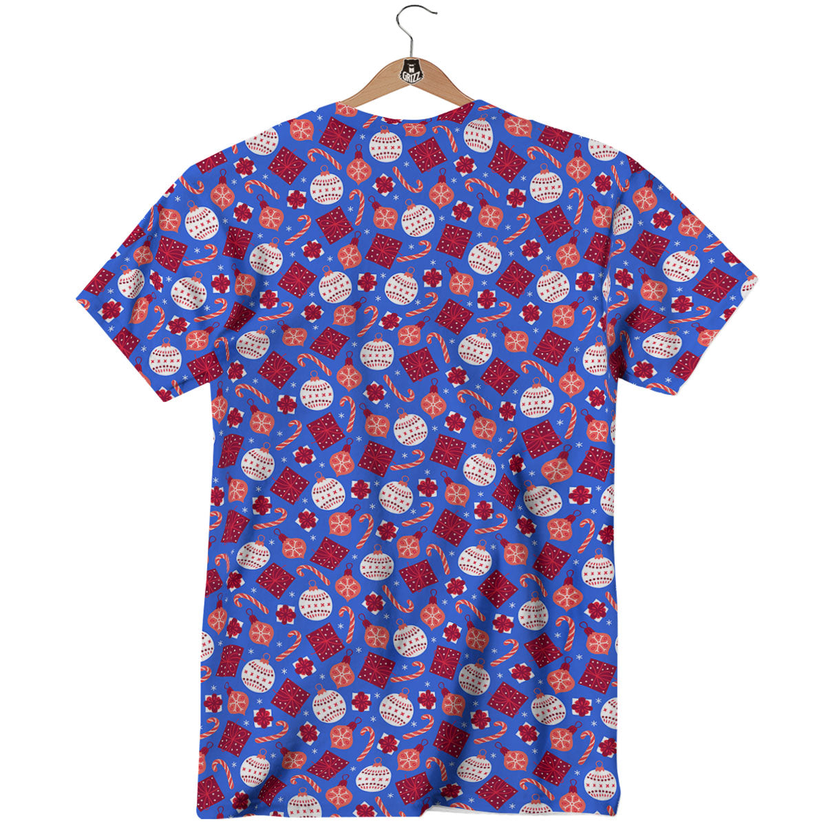 Holiday Elements Christmas Print Pattern T-Shirt-grizzshop