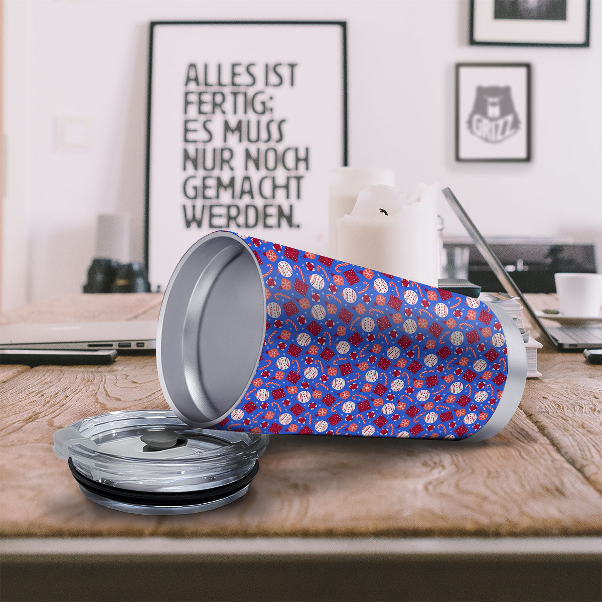 Holiday Elements Christmas Print Pattern Tumbler-grizzshop