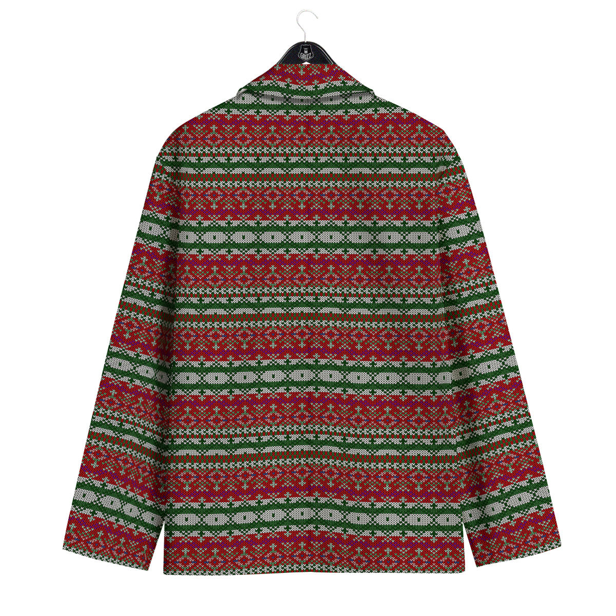 Holiday Knitted Christmas Print Pattern Men's Sport Coat-grizzshop