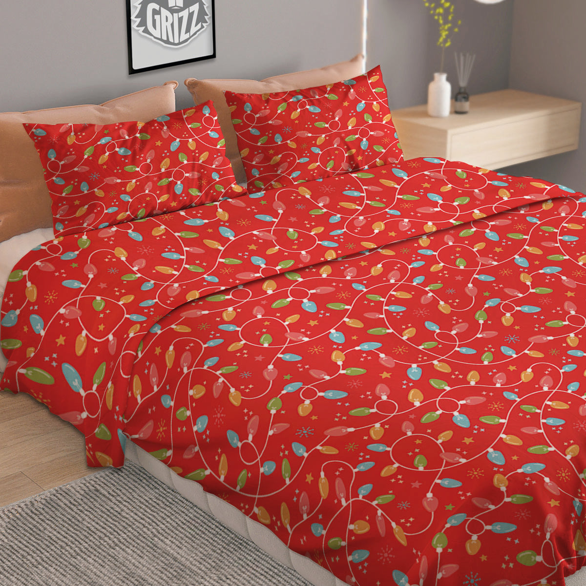 Golf Ball Print Pattern Duvet Cover Bedding Set