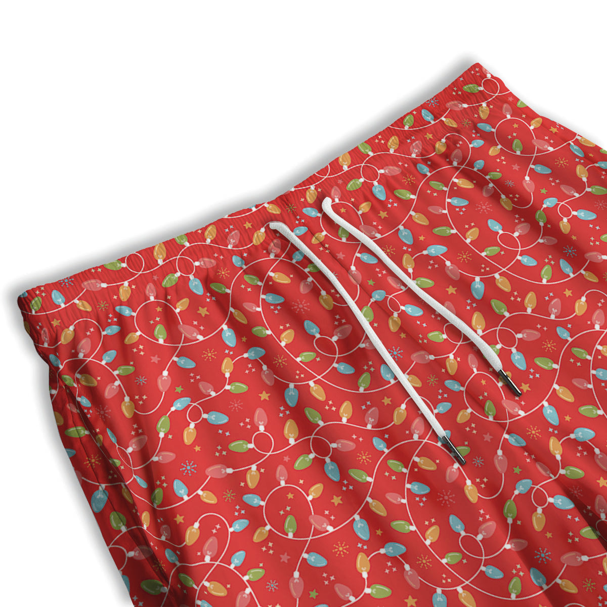 Holiday Lights Christmas Print Men's Athletic Shorts