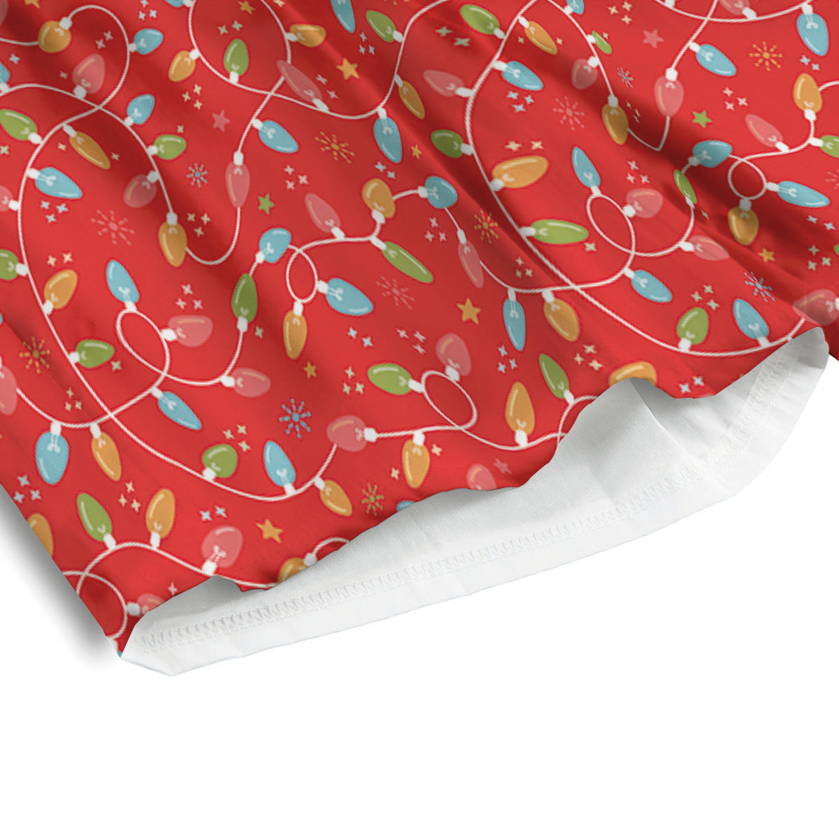 Holiday Lights Christmas Print Men's Athletic Shorts